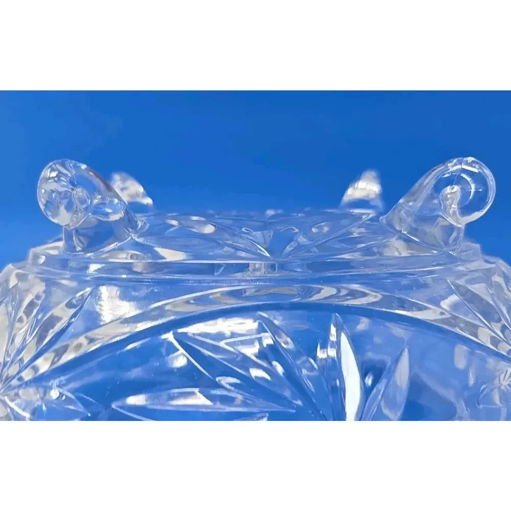 Vtg W. German Anna Hutte Bleikristall 24% Lead Crystal Hand Cut Footed Bowl U297